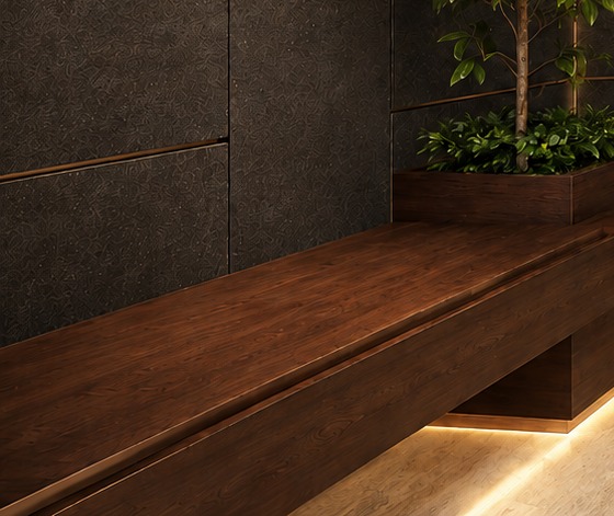 Bronze and timber