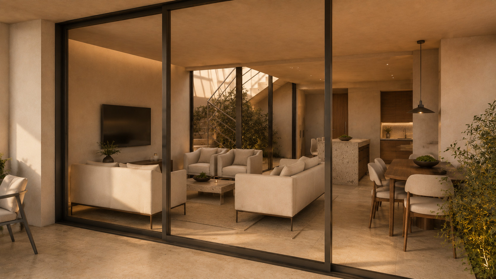 Penthouse roof terrace